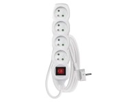 EMOS Prodlužovací kabel s vypínačem bílý, 4 zásuvky, max. 10 A/2300 W, 3 m