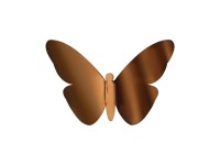 Crearreda Nástěnná 3D dekorace, bronzoví motýli, 10 ks Crearreda Nástěnná 3D dekorace, bronzoví motýli, 10 ks