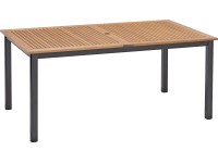 OBI Zahradní stůl Bonlee hliník/eukalyptové dřevo 74,5 x 89,6 x 165,8 cm