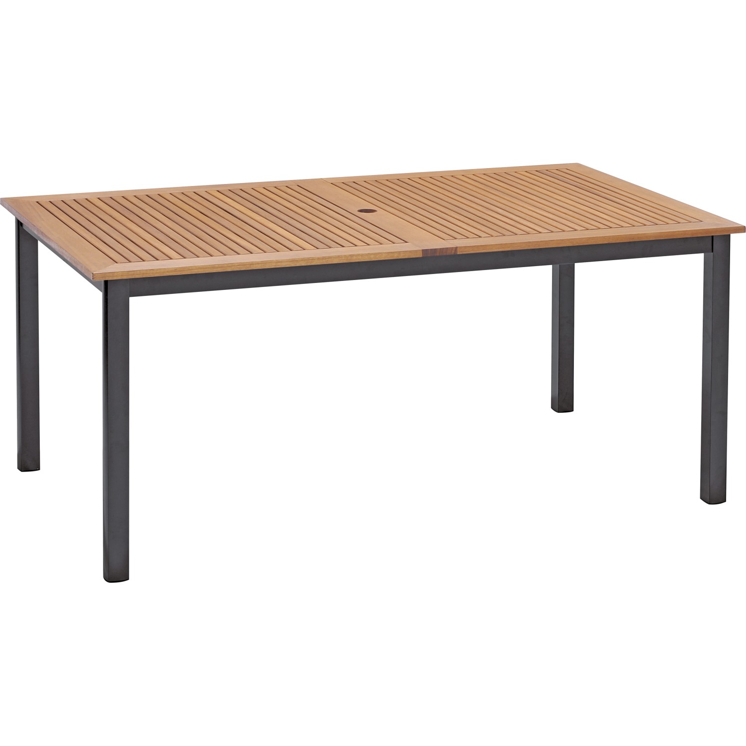 OBI Zahradní stůl Bonlee hliník/eukalyptové dřevo 74,5 x 89,6 x 165,8 cm