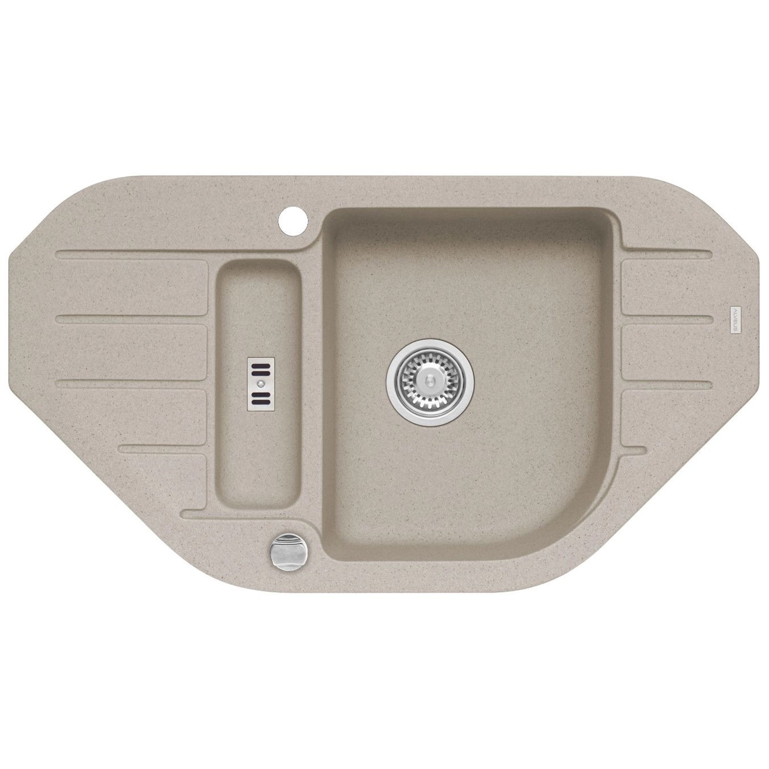 Alveus Granitový dřez Niagara 60, cappuccino, 90 x 50 cm