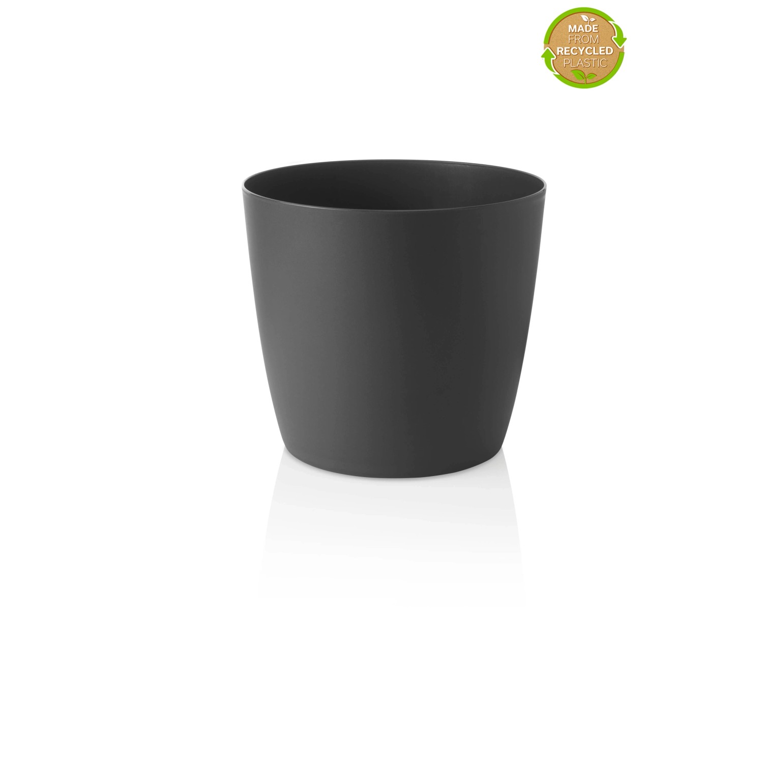 Flower Lover Květináč s kolečky ELLA TWIST'n'ROLL, antracit matná, pr. 40cm