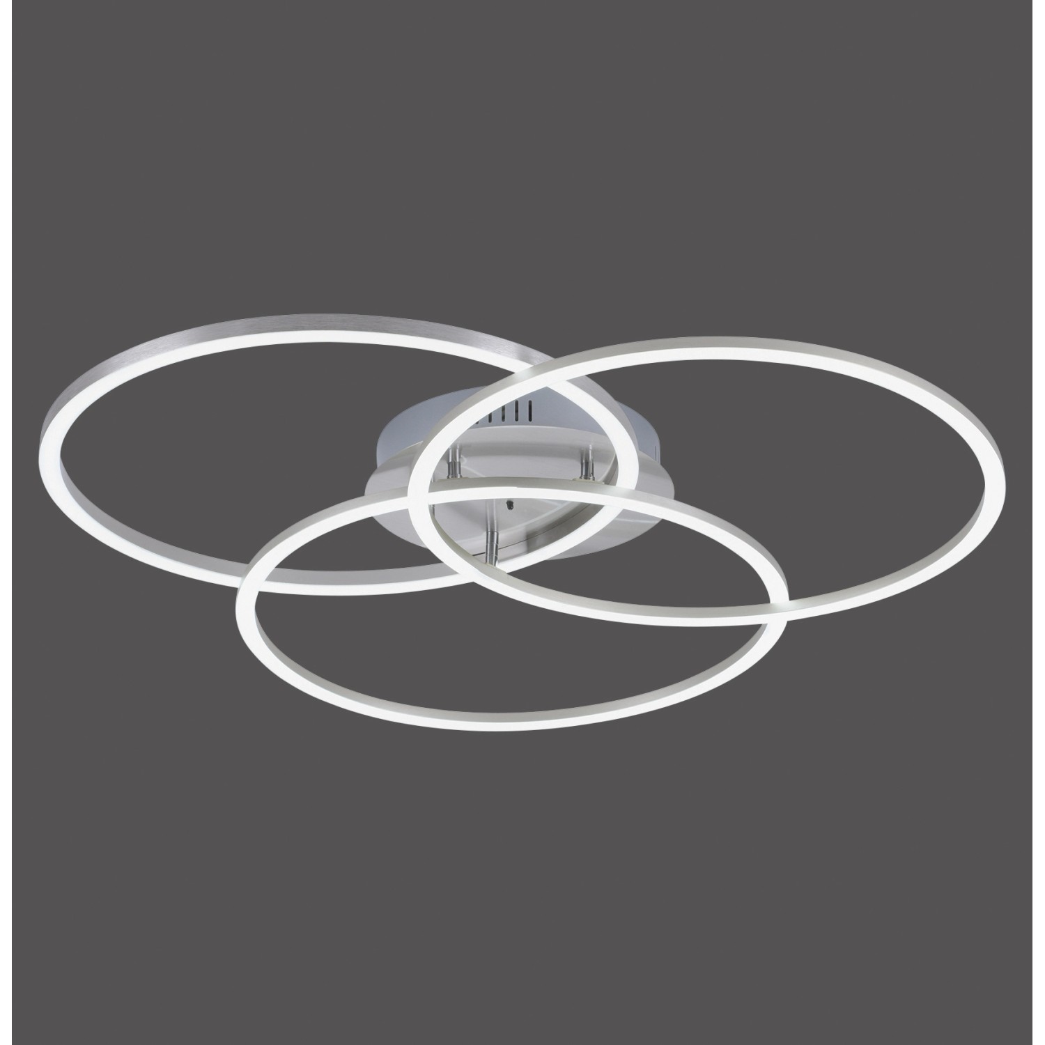 Just Light. Stropní LED svítidlo Ivanka se 3 sv. zdroji, ocel, 68 x 68 cm