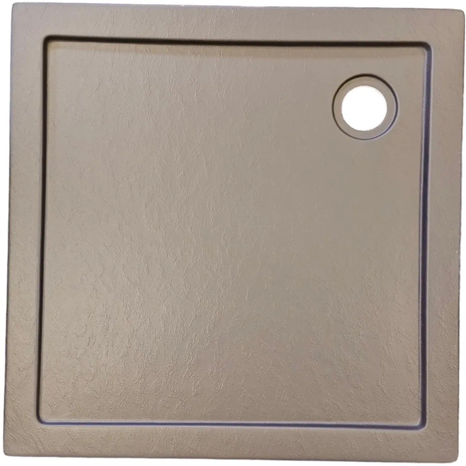 SANOTECHNIK Hranatá sprchová vanička s kamenným efektem šedá 90 x 90 x 4 cm