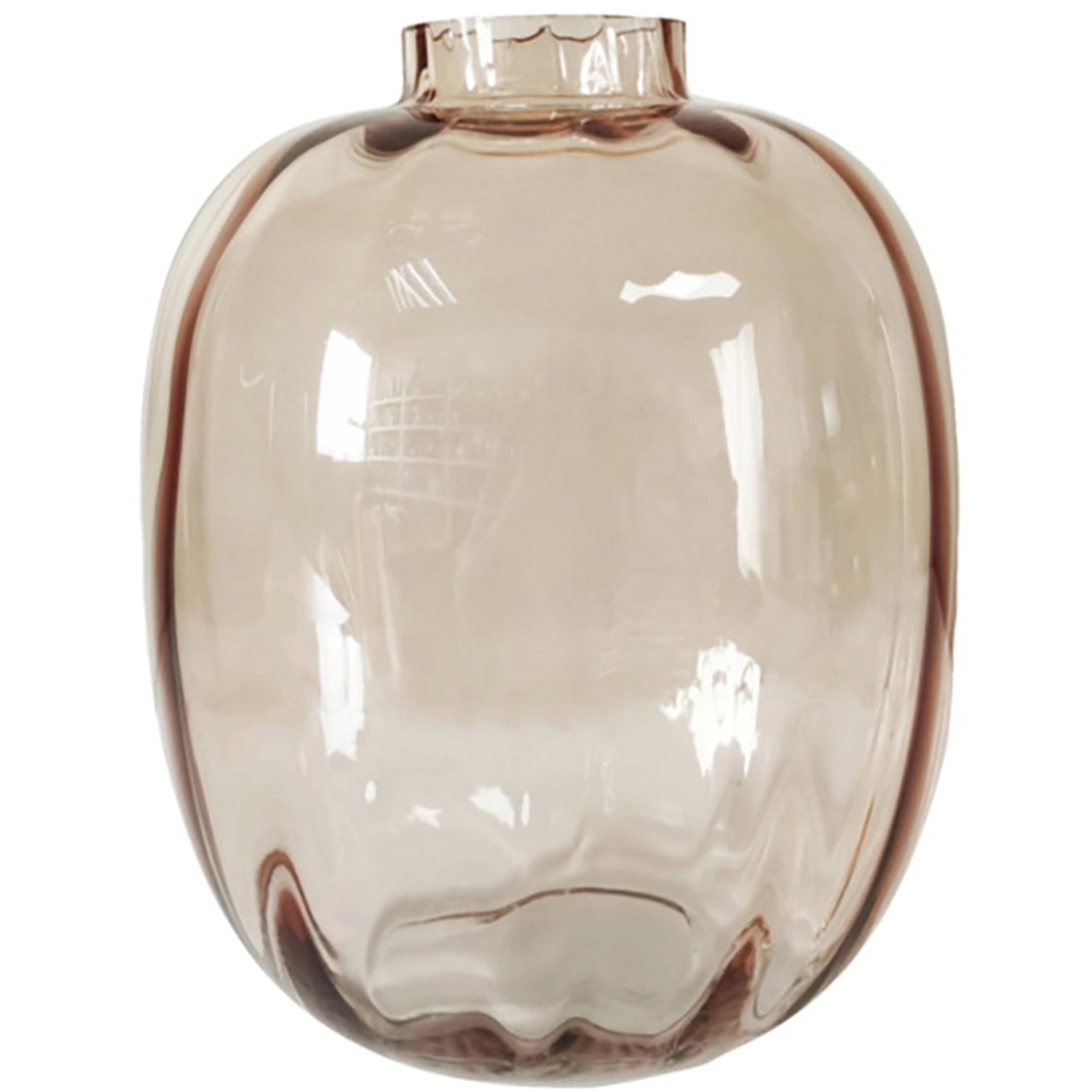 Boltze Skleněná váza hnědá různé barvy pr. 20 x 25 cm