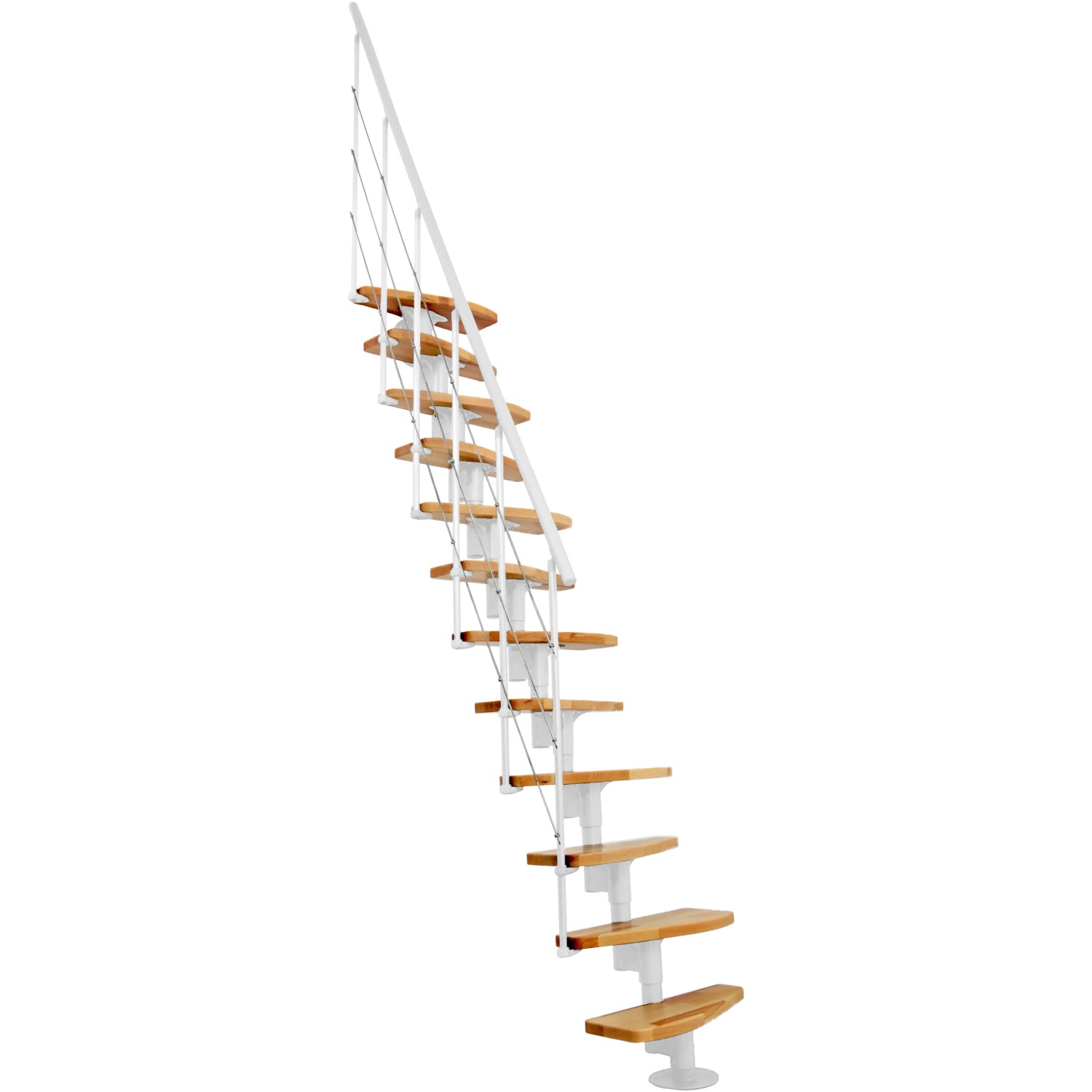 Minka STAIRS modulové schodiště Nizza buk/bílá, 293,8 cm