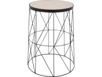 Koopman Kovový odkládací stůl, černý, 28 x 28 x 37 cm