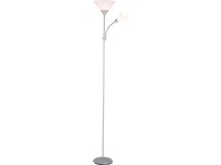 CMI Stojanová lampa s čtecím světlem stříbrným