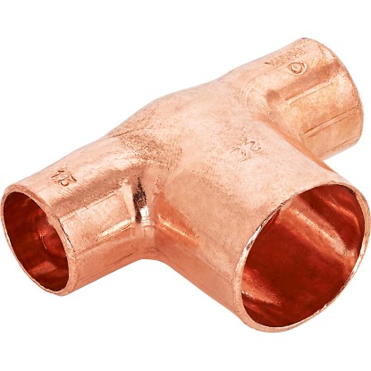 LUX-TOOLS Pájecí redukční T-kus měděný 15 x 22 x 15 mm