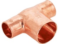 LUX-TOOLS Pájecí redukční T-kus měděný 15 x 22 x 15 mm LUX-TOOLS Pájecí redukční T-kus měděný 15 x 22 x 15 mm