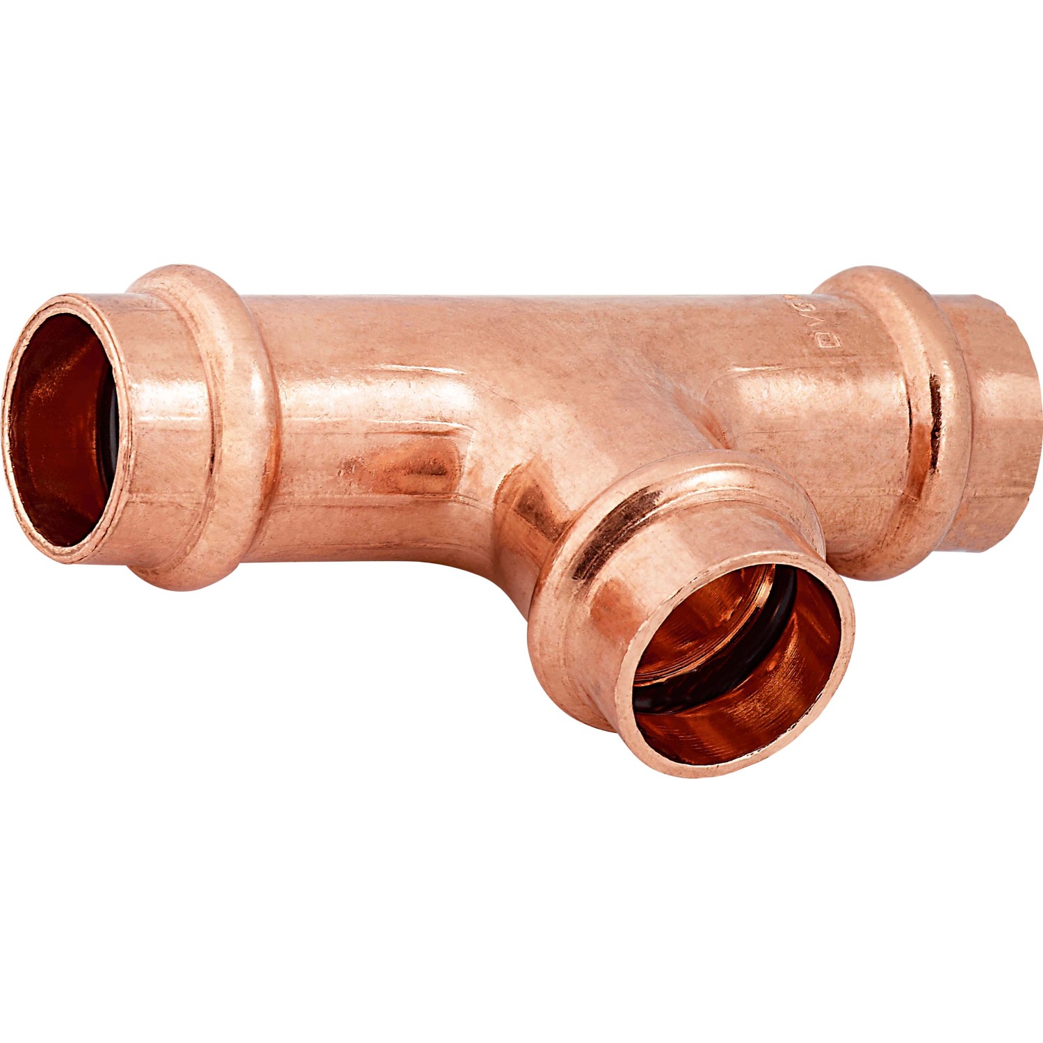 Lisovací T-kus měděný, pr. 22 mm, 1 ks