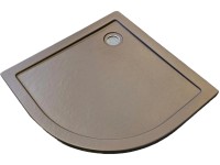 SANOTECHNIK Kulatá sprchová vanička s kamenným efektem šedá 90 x 90 x 4 cm