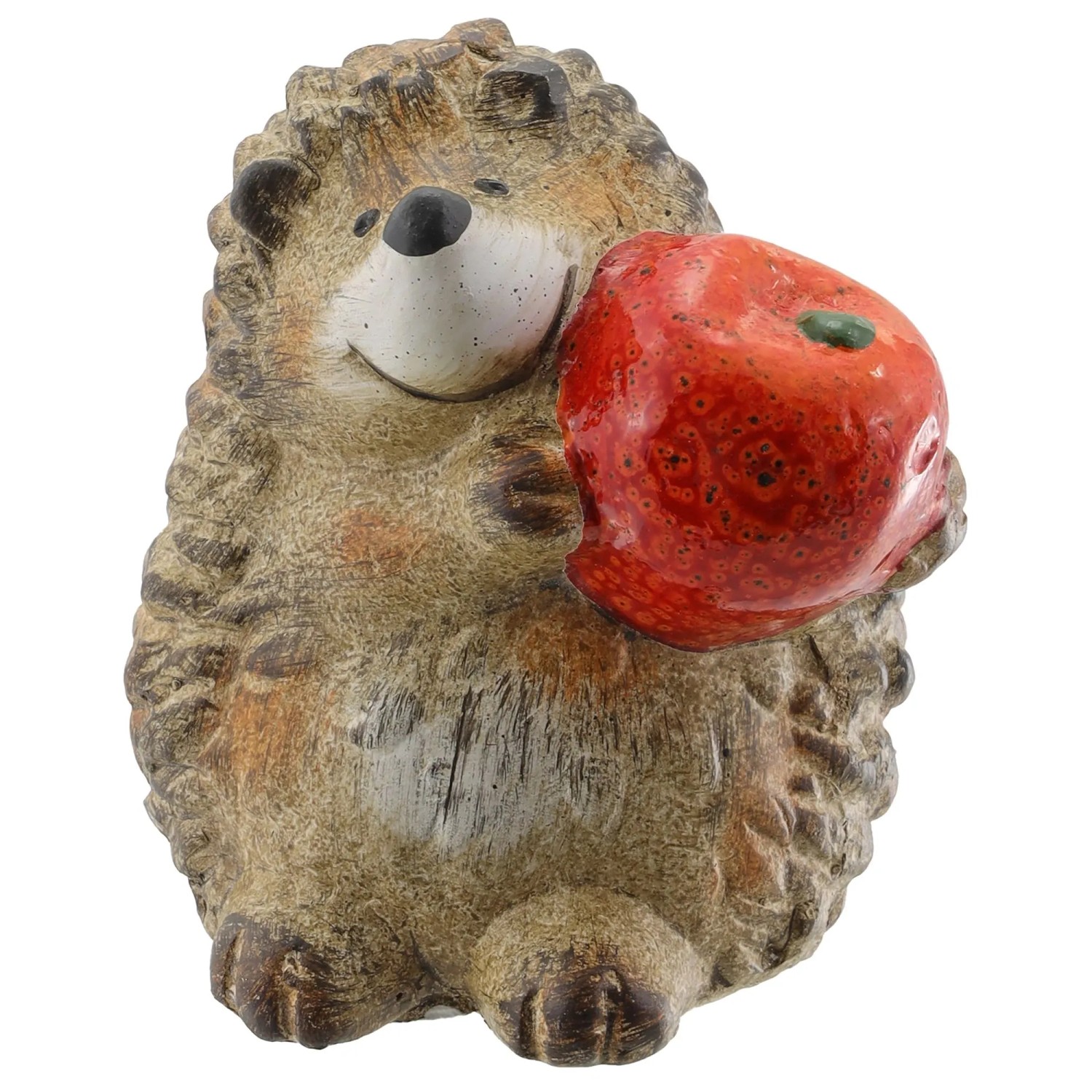 Keramický ježek, hnědo-červený, 9 cm