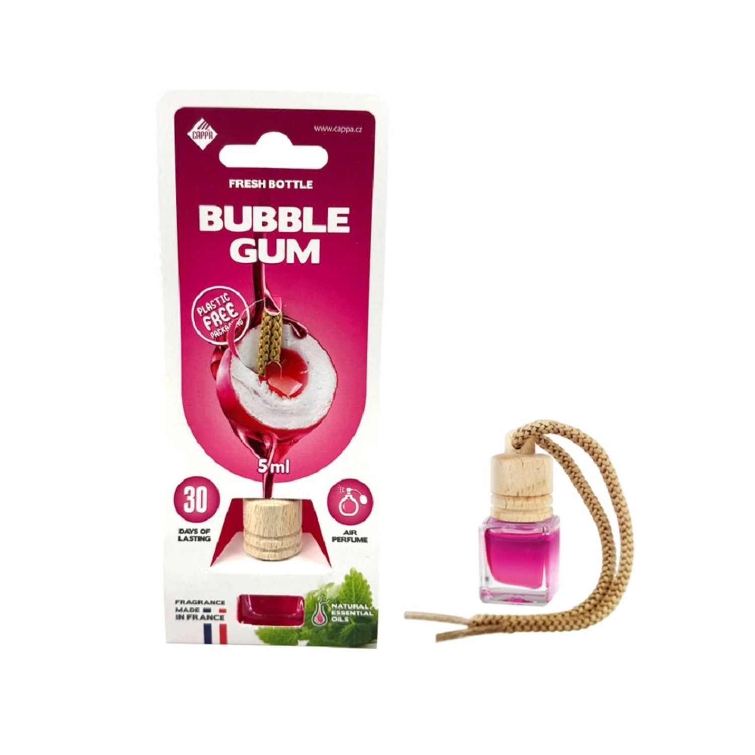 CAPPA Vůně do auta Wood Fresh Bottle Bubble Gum