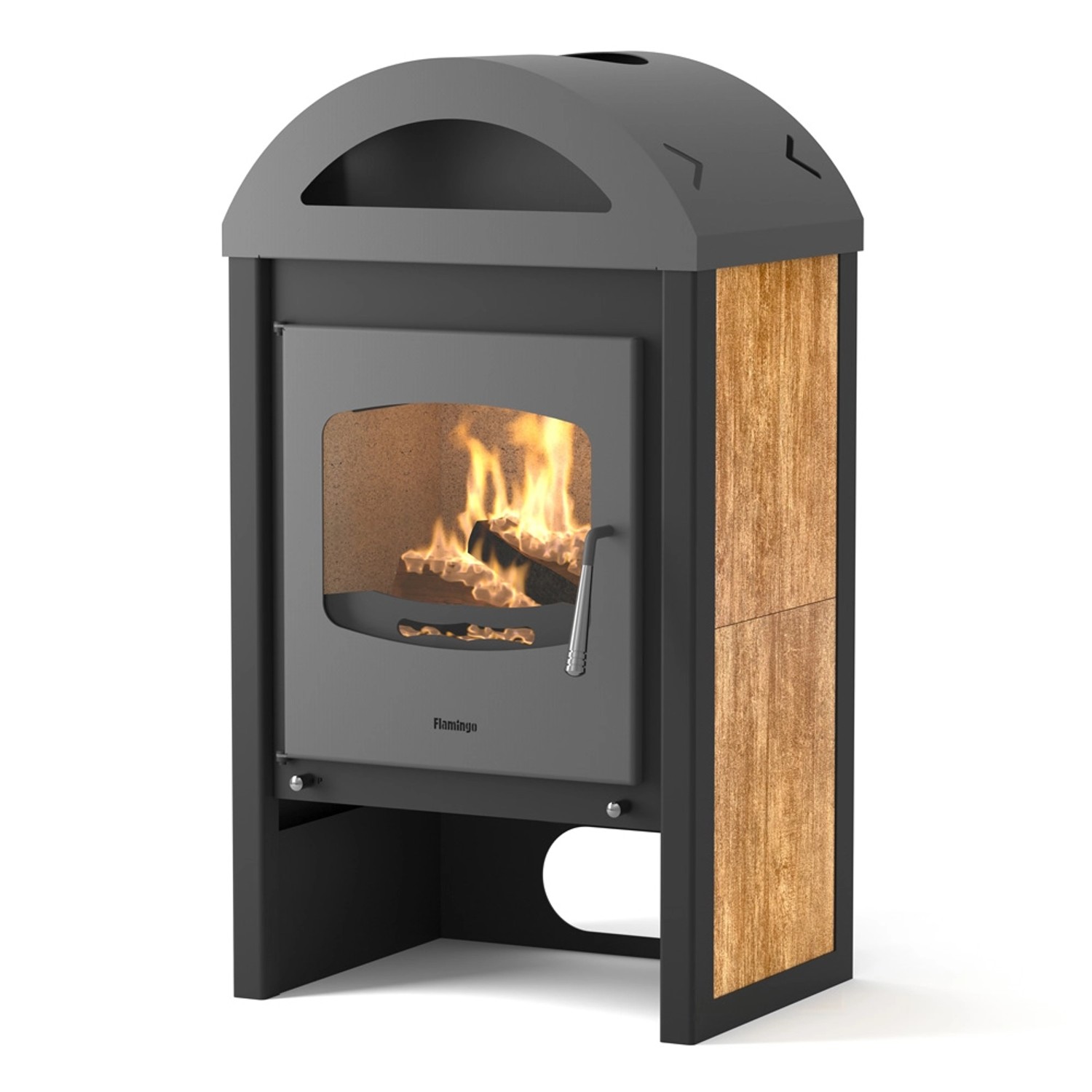 HS Flamingo Krbová kamna MELAND dlažba ořech 555 x 1019 x 417 mm