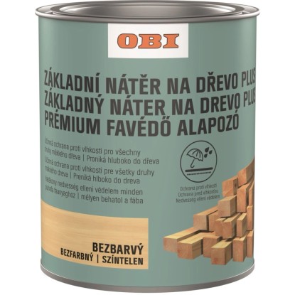 OBI Základní nátěr na dřevo PLUS 2,5 l