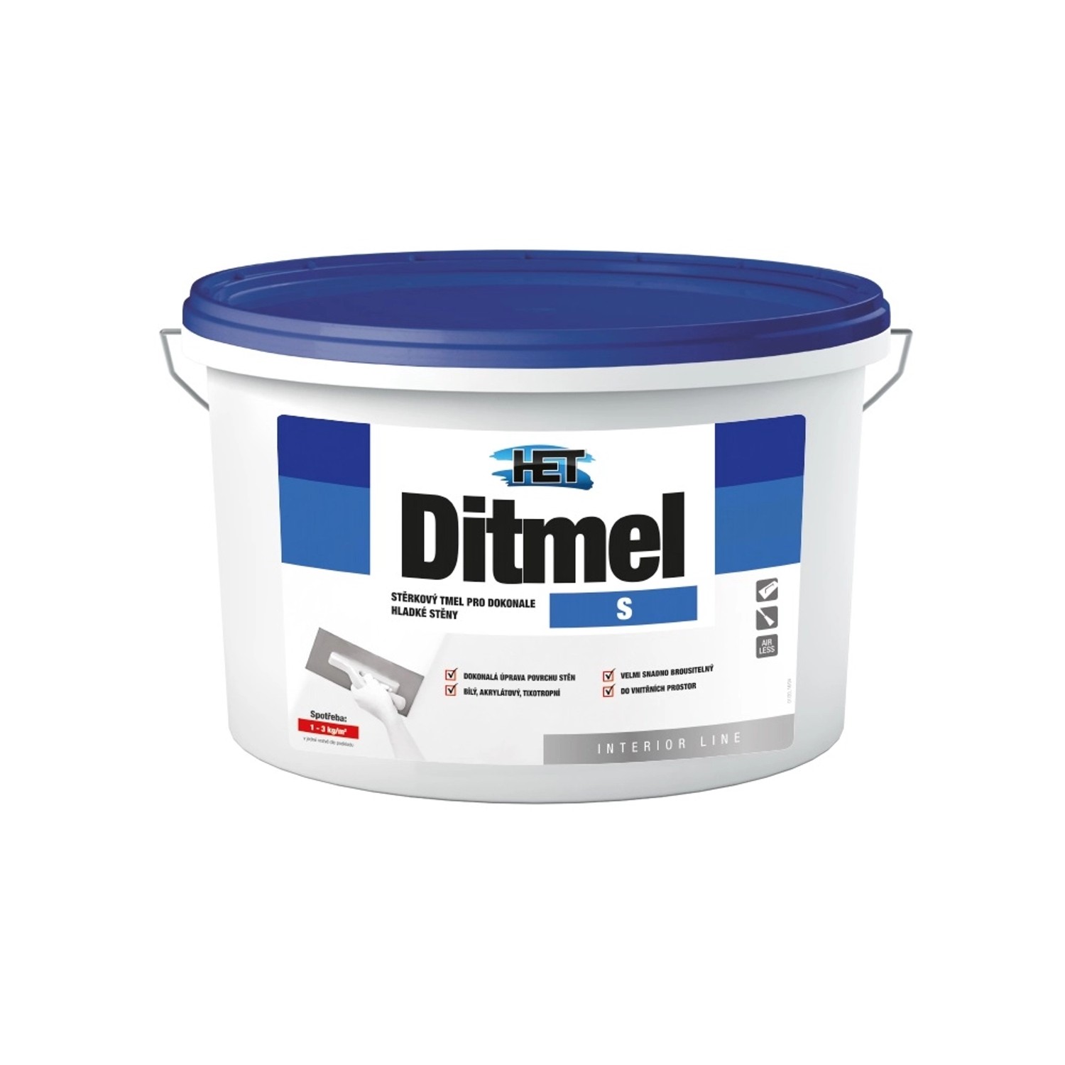 HET Stěrkový tmel pro plošné nanášení Ditmel S 7 kg