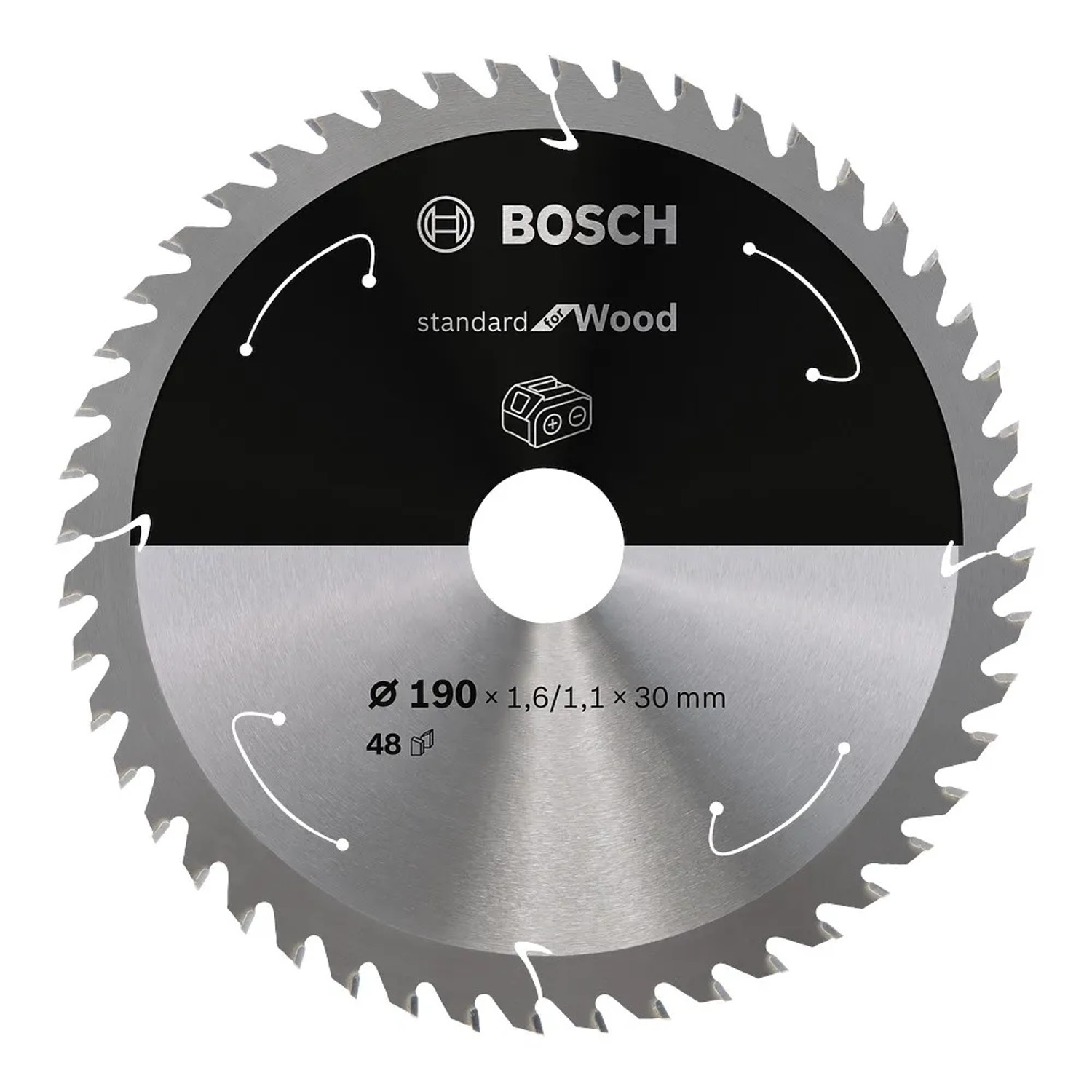 Bosch Pilový kotouč Standard for Wood pro aku pily, T48, 190 x 1,6/1,1 x 30 mm