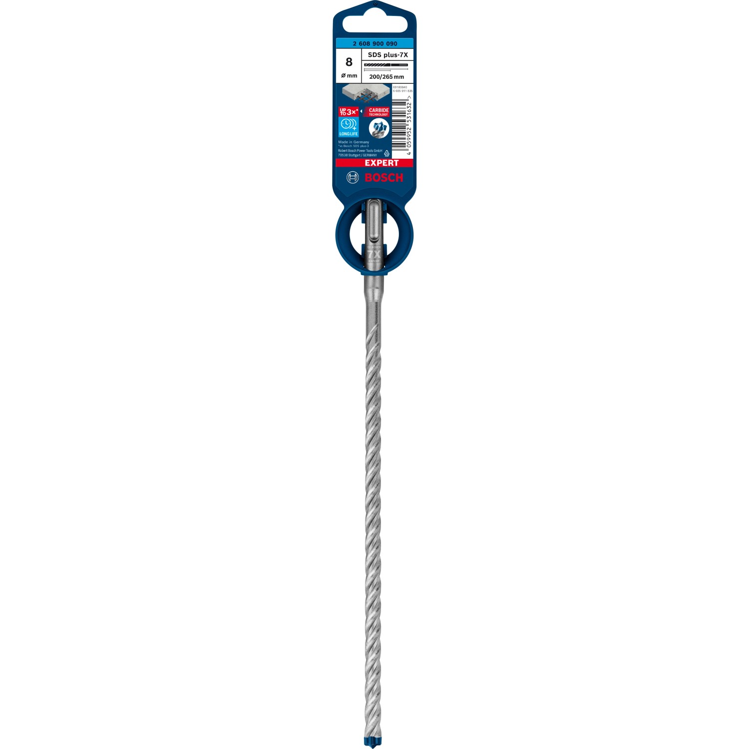 Bosch Vrták do betonu Expert SDS PLUS-7X pr. 8 x 200/265 mm