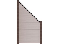 GroJaSolid Plotový panel bez sl., zkosený, Bi-Color White 90 x 180/90 x 1,9 cm