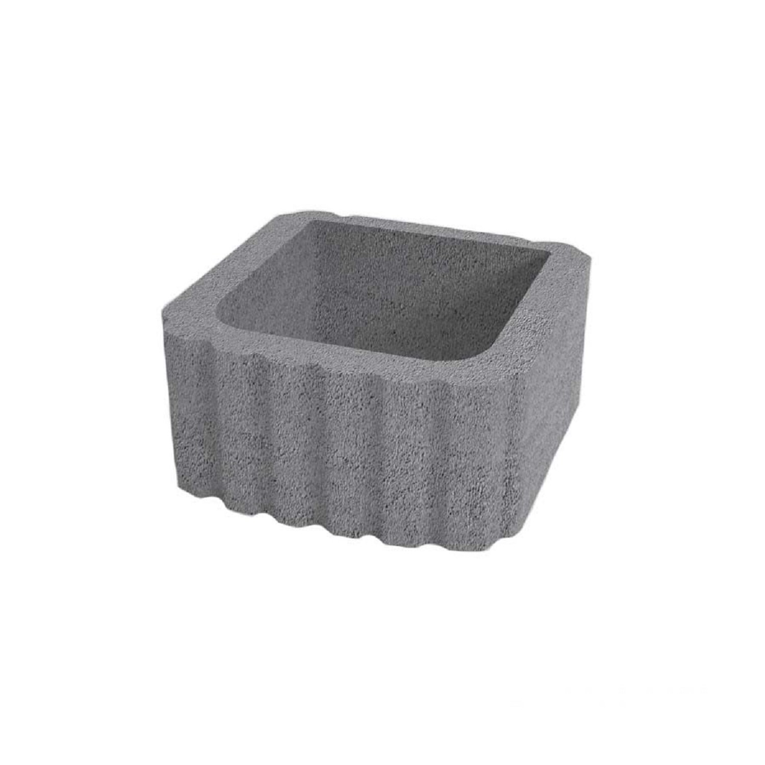 DITON Svahová tvarovka hladká šedá 29,5 cm x 29,5 cm x 14 cm