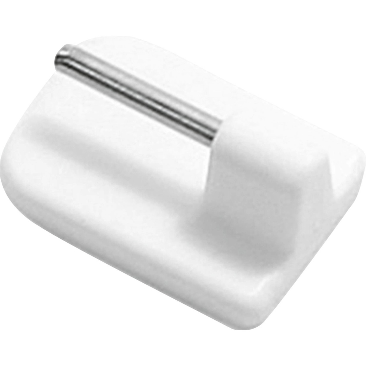 Gardinia Nalepovací háček pro vitrážní tyč, bílý, 4 ks, v. 11 mm