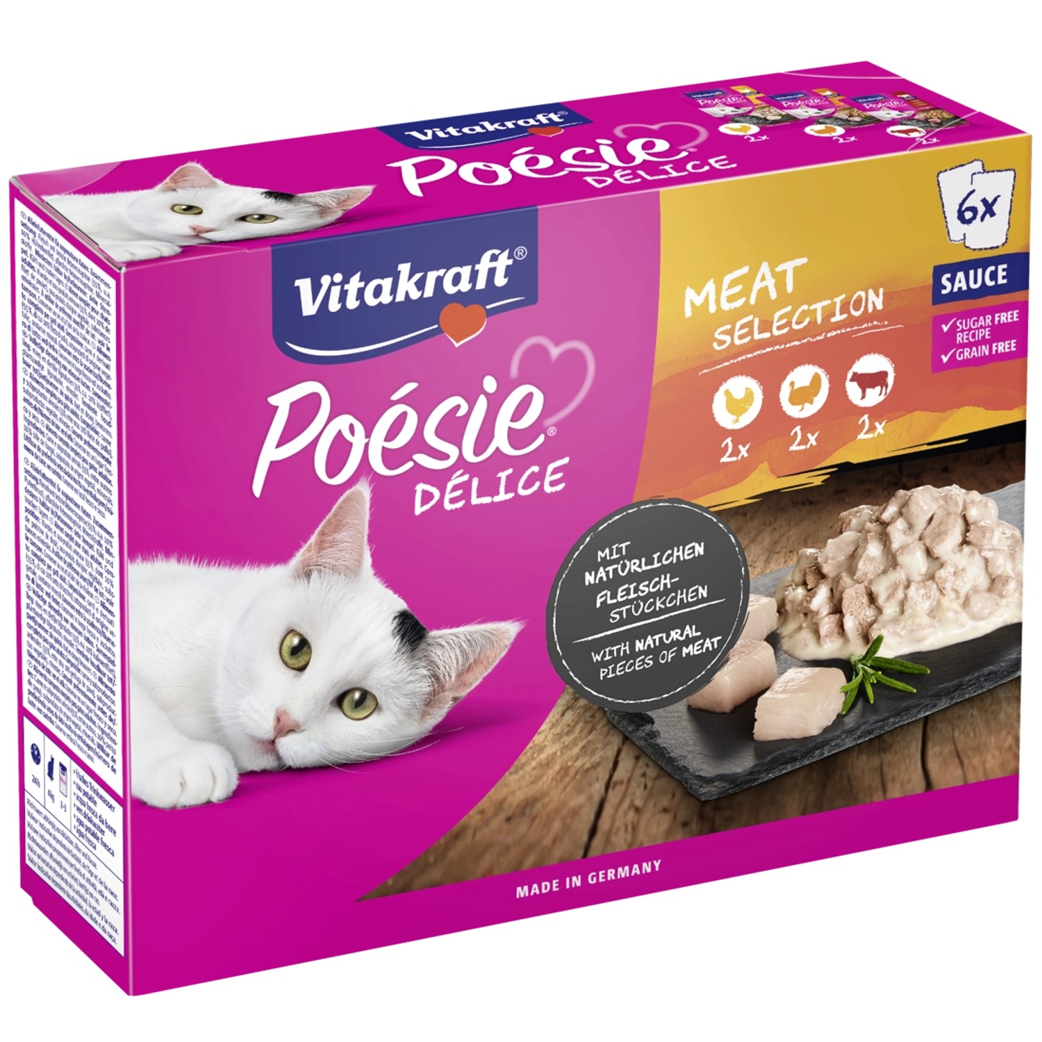 Vitakraft Kapsičky pro kočky Multipack Poésie Délice v omáčce 6 x 85 g