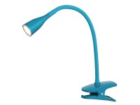 Rabalux Připínací stolní lampa Jeff, 4,5 W, 330 lm, 3000 K, modrá, 13 x 35 cm