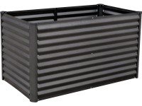 Kovový vyvýšený květináč, antracitová, 126 x 70 x 70 cm