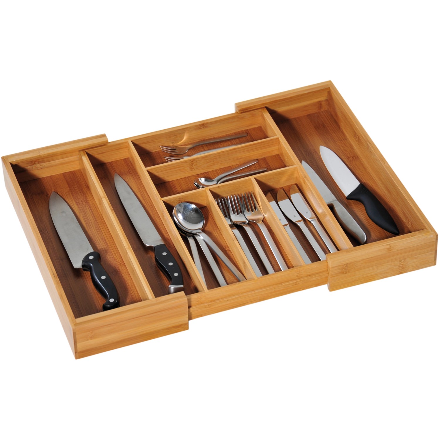 KESPER Nastavitelný příborník bambusový 5 x 35-58 x 43 cm