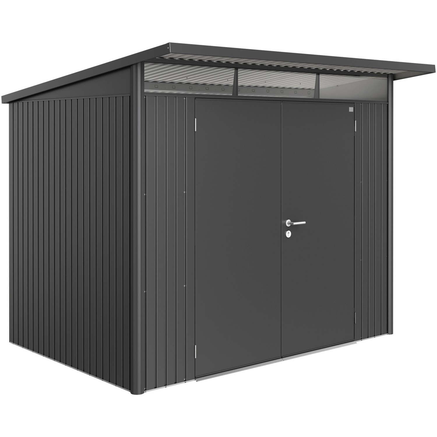 Biohort Plechový domek AvantGarde A5 2křídlé dveře tm.šedá 260 x 220 x 218 cm