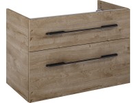 Maximus Skříňka pod umyvadlo Madrid, 2 zás., dub Canela + černé úchytky, 80 cm Maximus Skříňka pod umyvadlo Madrid, 2 zás., dub Canela + černé úchytky, 80 cm