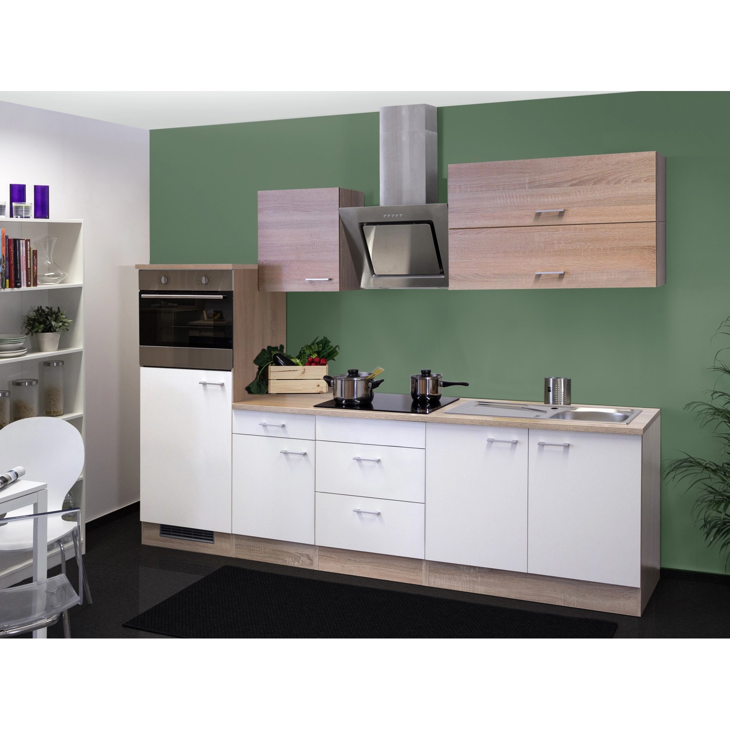 Flex-Well Kuchyně Florida 270 cm/typ 11 - lednice/trouba/varná deska/digestoř