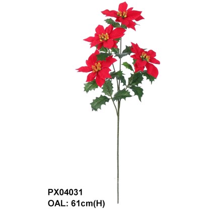 Dekorativní vánoční hvězda červená 60 cm