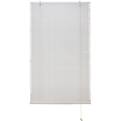BWO Řasená bambusová roleta bílá 80 x 160 cm