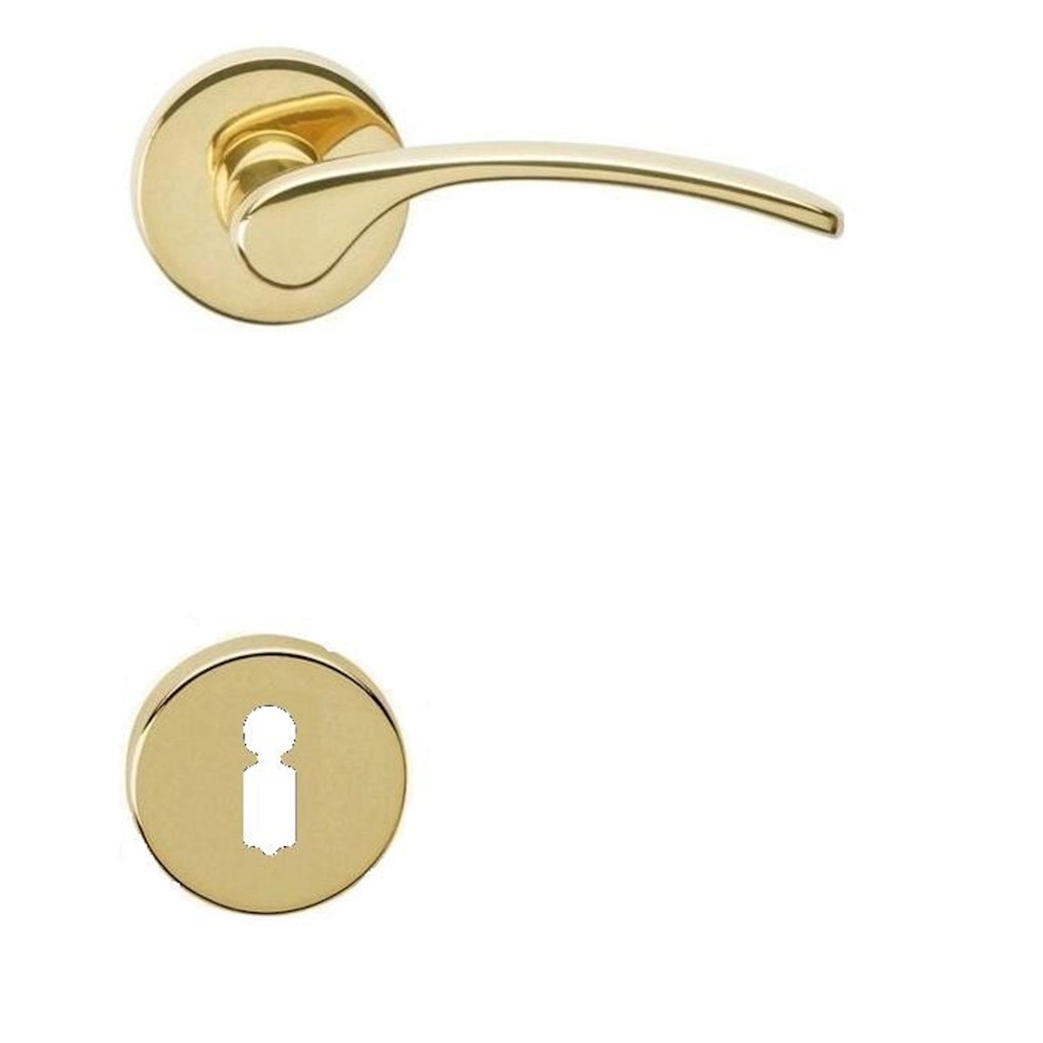 Cobra Rozetové dveřní kování LAURA-R BB, lesklá mosaz