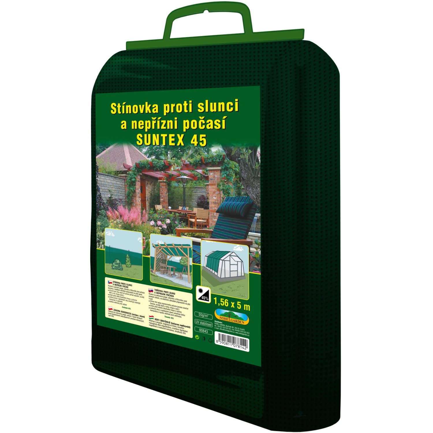 Stínovka PE suntex zelená 45% 1,56 x 5 m