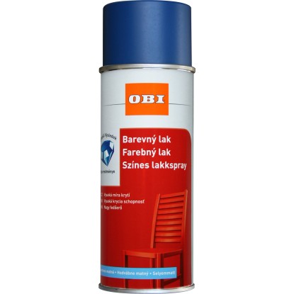 OBI Lak ve spreji hedvábně matný RAL 5010 enziánová modrá 400 ml