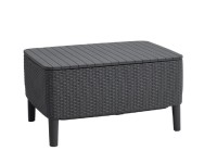 Keter Úložný odkládací stolek Salemo, grafitová, 76 x 56 x 42 cm