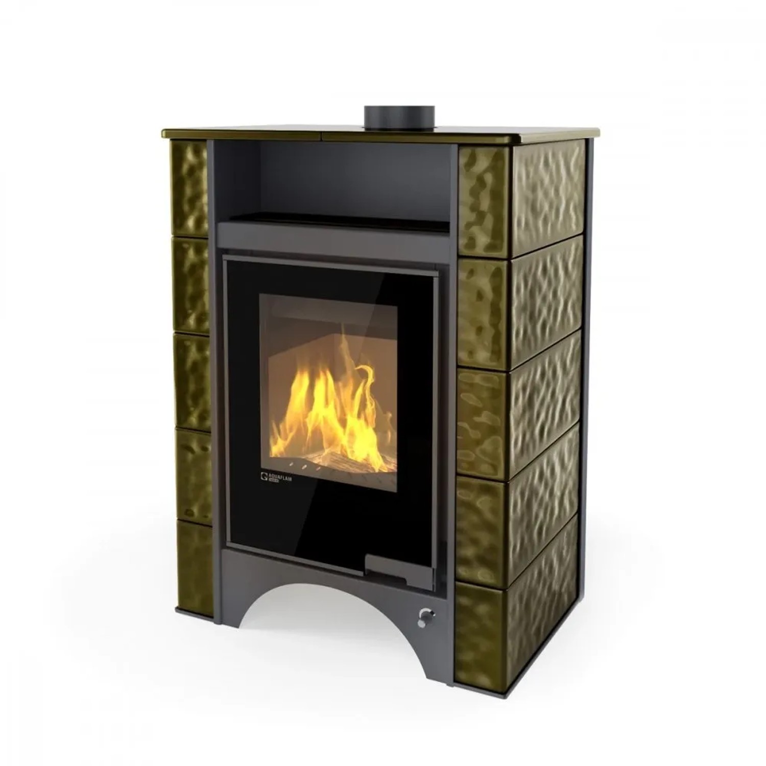 HS Flamingo Kachlová kamna AQUAFLAM VARIO PERU 11/5kW zelená 739x619x1023mm