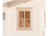 Weka Jednoduché okno pro domek s tl. stěny 45 mm, přírodní, 69 x 79 cm
