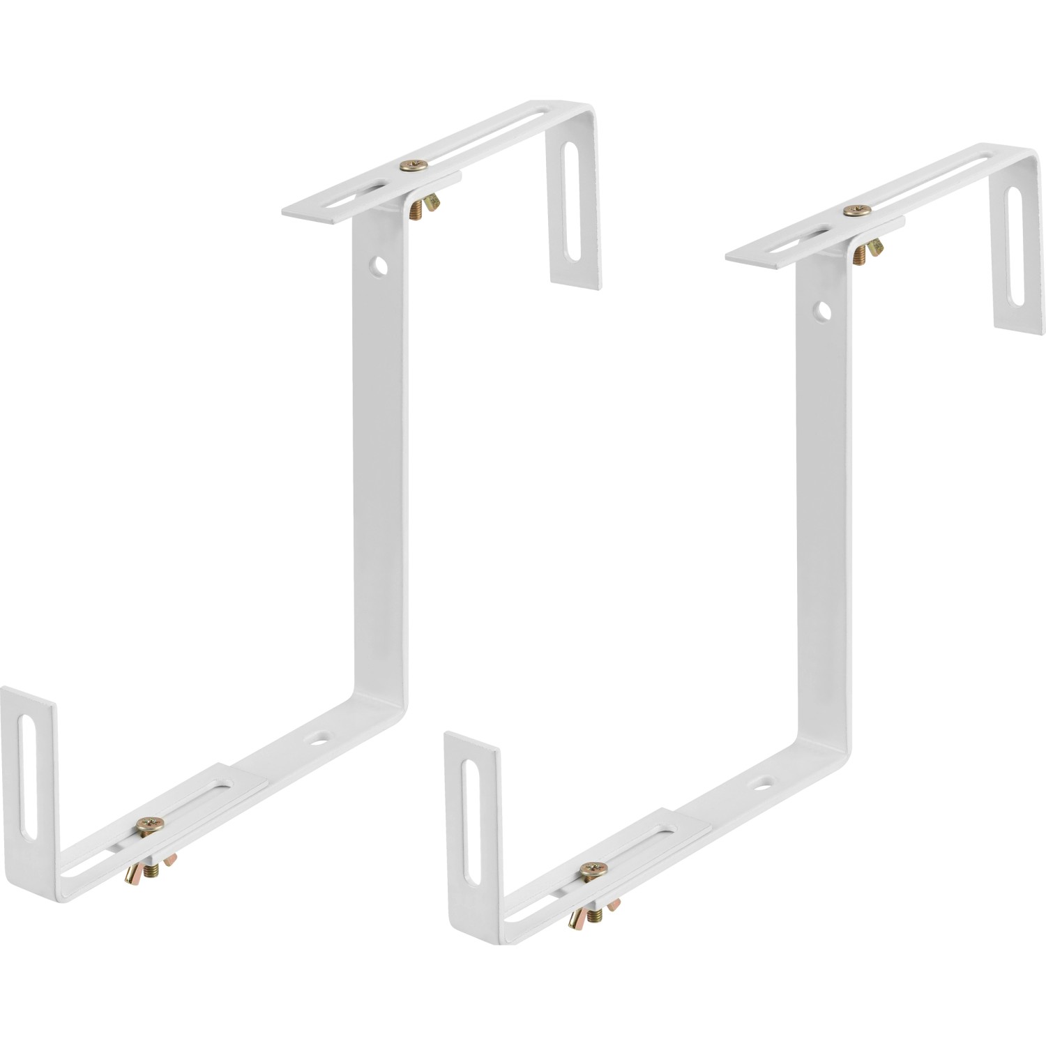 Balkonový držák květinového truhlíku 2D, nosnost 25 kg, bílá, 2 ks