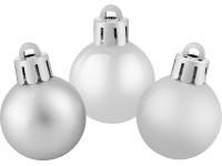 Sada vánočních ozdob koule plastové matné/lesklé stříbrné pr. 3 cm, 9 ks Sada vánočních ozdob koule plastové matné/lesklé stříbrné pr. 3 cm, 9 ks