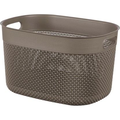Curver Košík z recyklovaného materiálu Filo L cappuccino, 38 x 28 x 22 cm