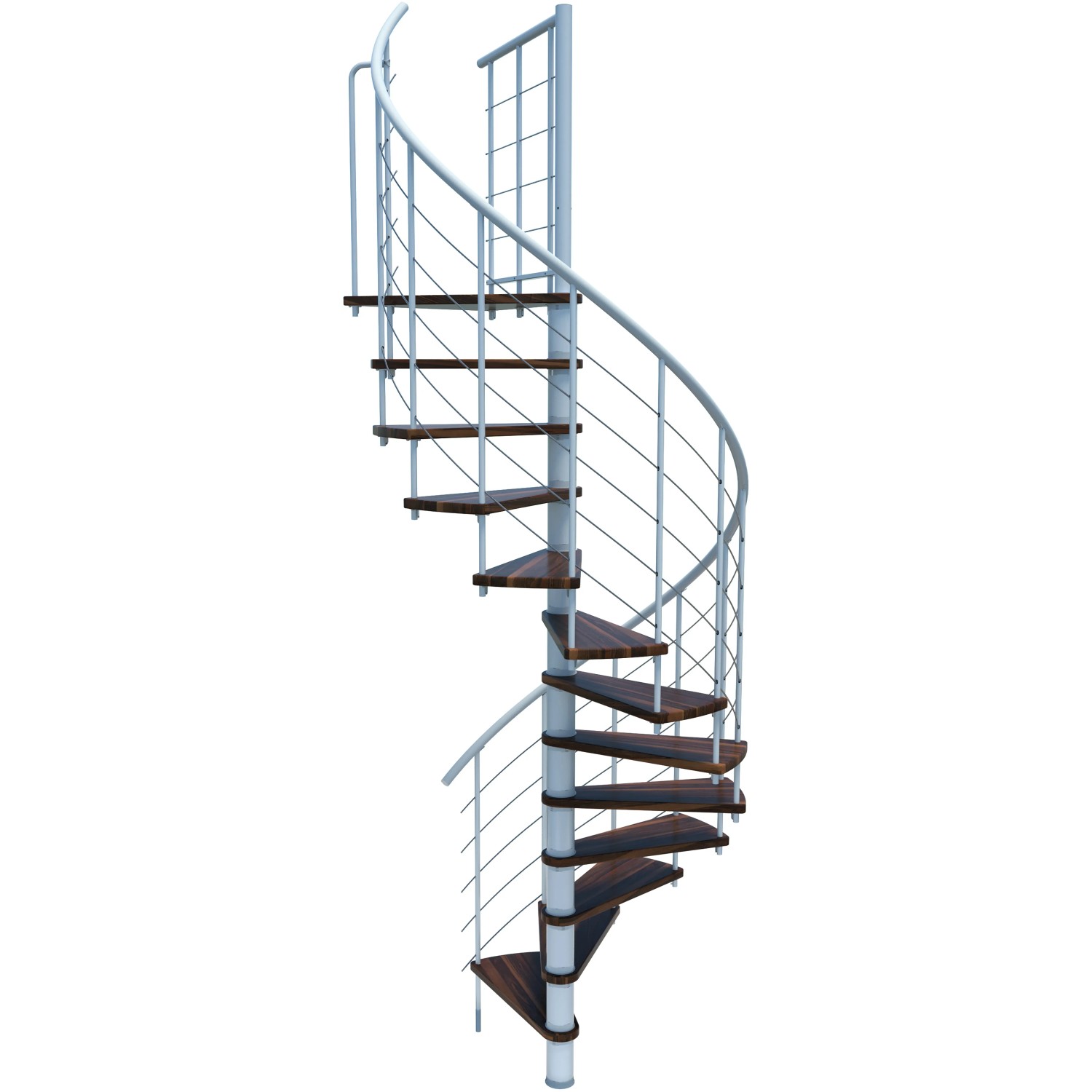 Minka STAIRS Kombinované točité schodiště Venezia Smart ořech/bílá pr. 160 cm