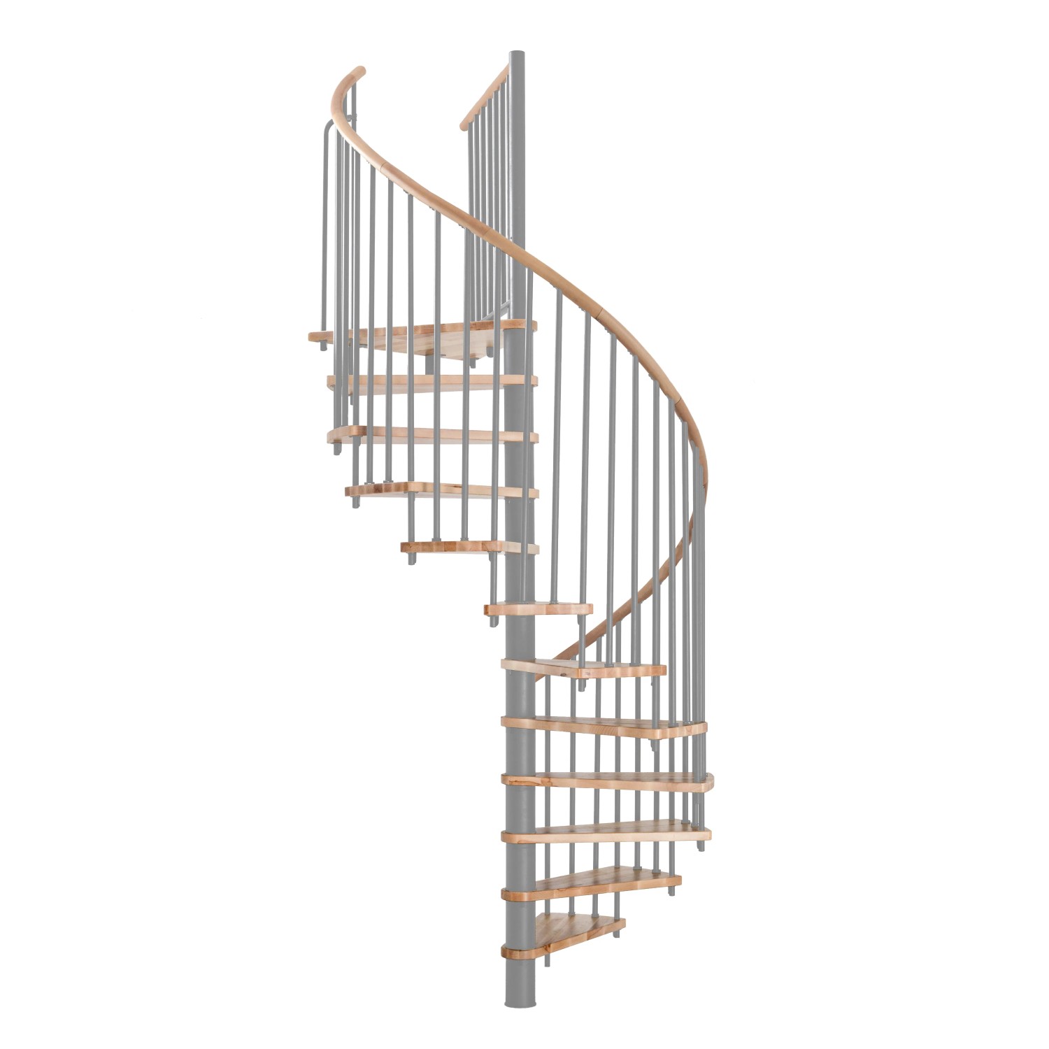 Minka STAIRS Kombinované točité schodiště Spiral Wood buk/šedá pr. 120 cm