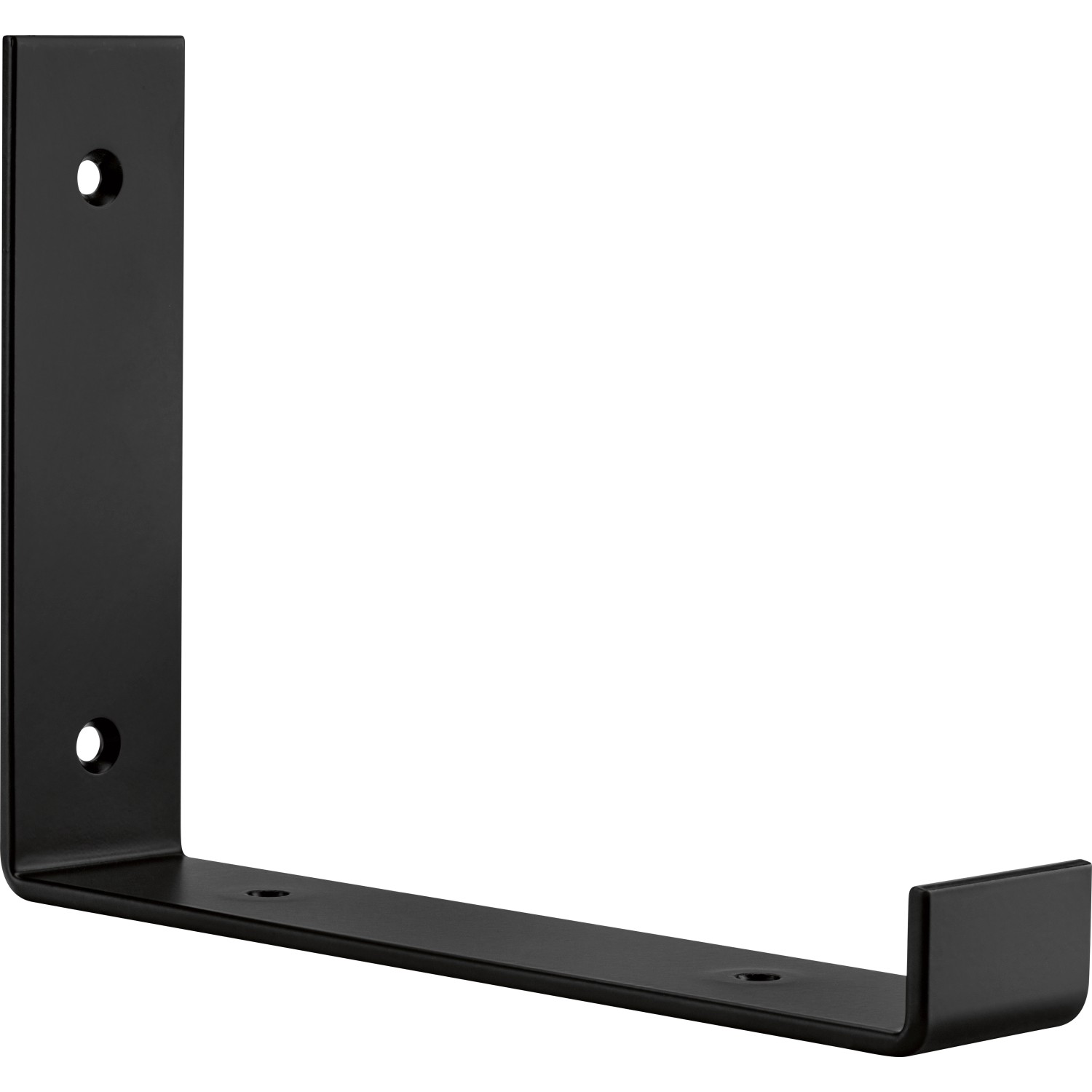 Policová konzola, matná černá, 21,2 x 15 cm, 1 ks