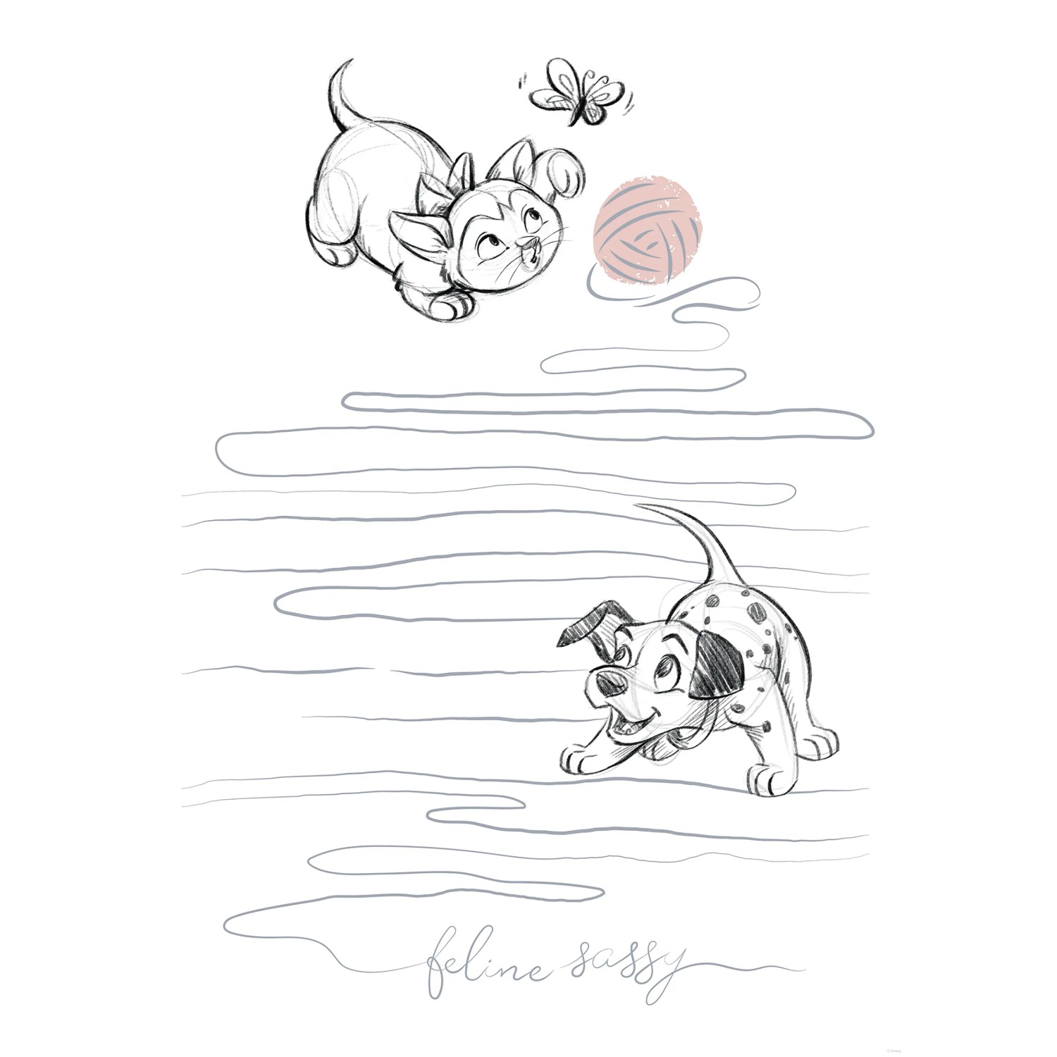 Komar Plakát Disney Animals Dogs and Cats Playground 50 x 70 cm