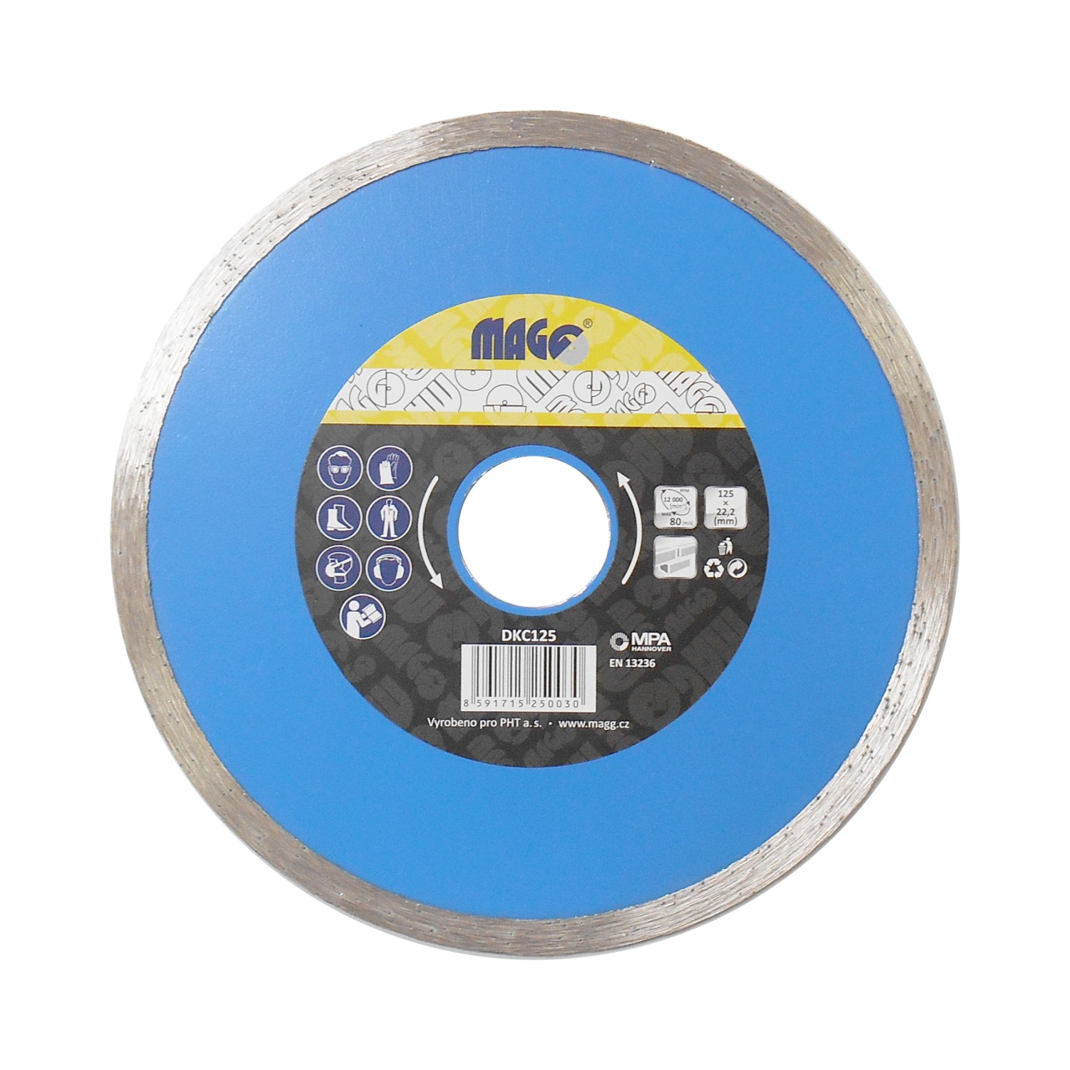 MAGG Diamantový kotouč celoobvodový 125 x 22,2 mm