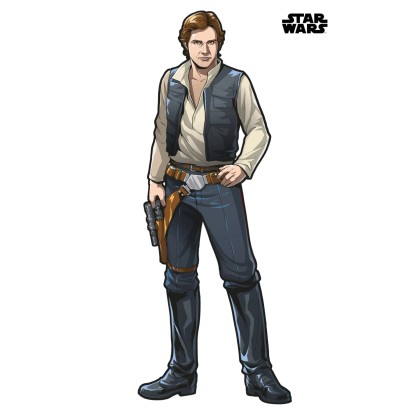 Komar Samolepicí vliesová fototapeta Star Wars XXL Han Solo 127 x 196 cm